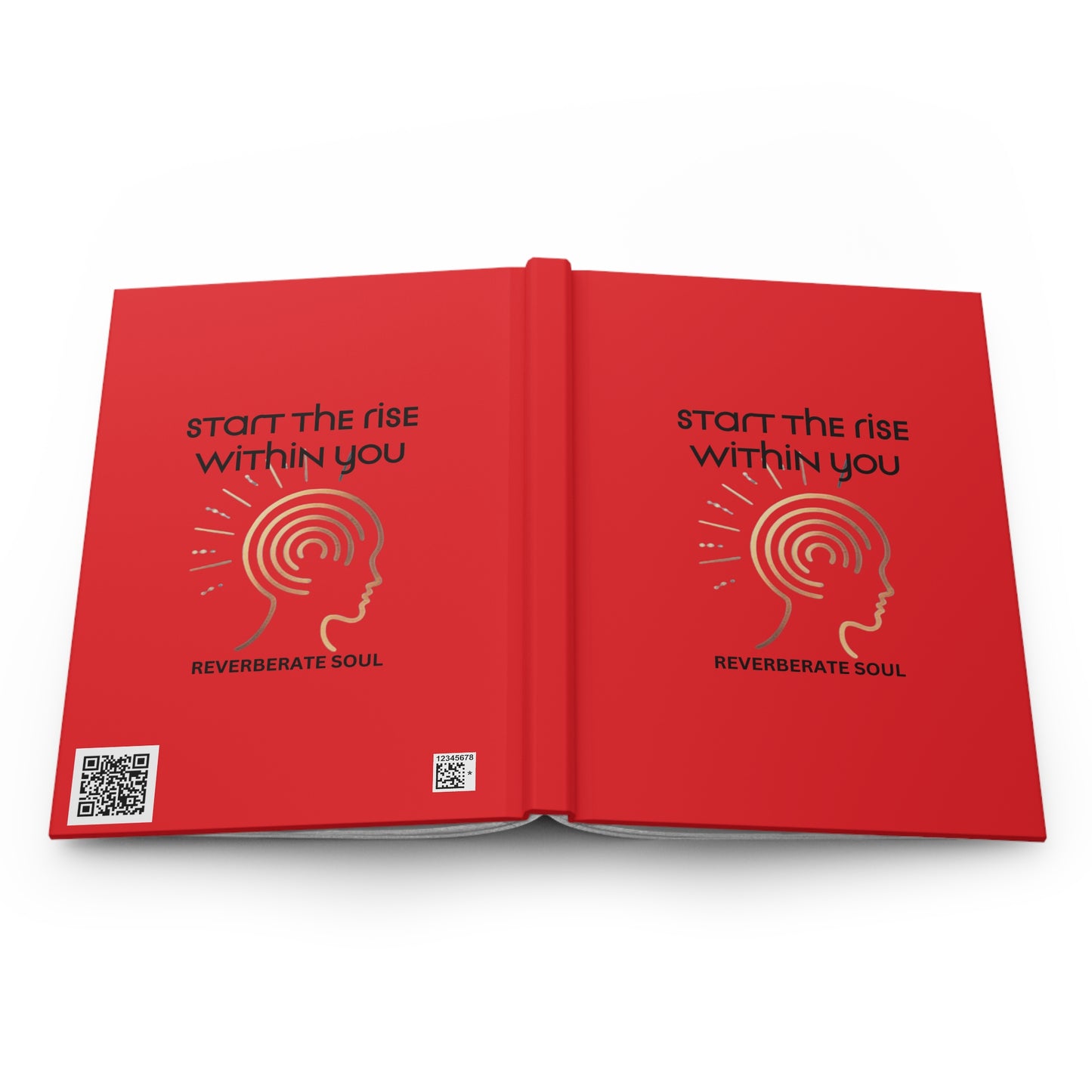 Hardcover Journal | Red | Start the Rise Within You | Reverberate Soul™