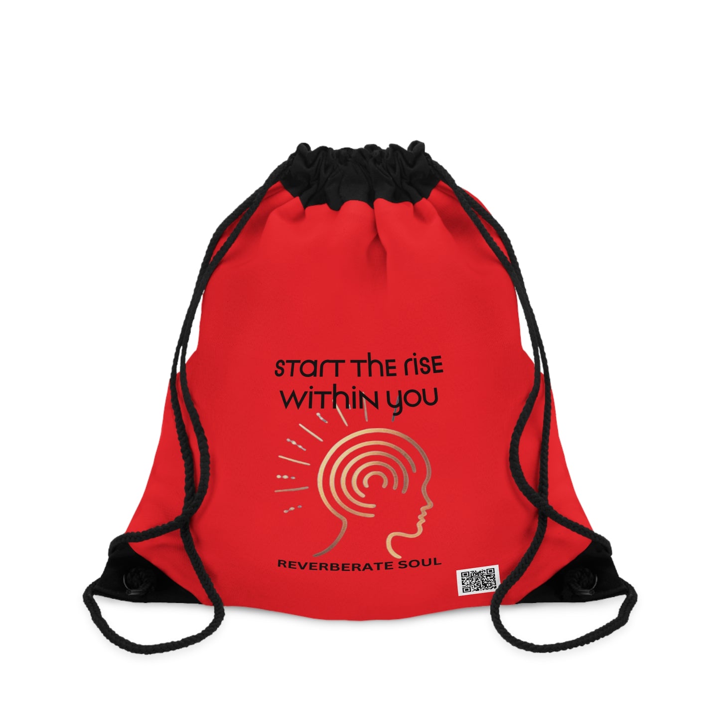 Drawstring Bag | Red | Start the Rise Within You | Reverberate Soul™