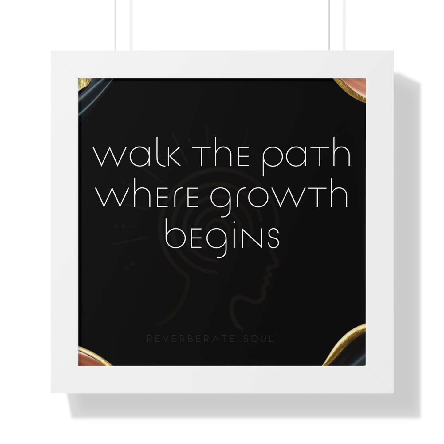 Framed Vertical Poster | Walk the Path Where Growth Begins | Reverberate Soul™