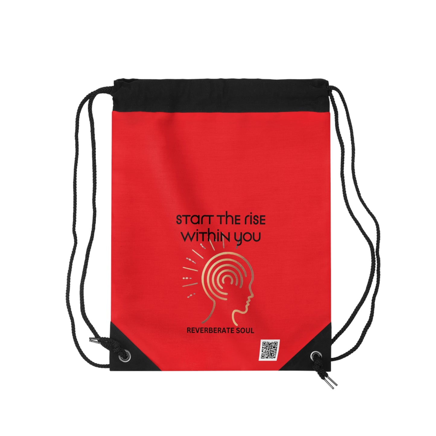 Drawstring Bag | Red | Start the Rise Within You | Reverberate Soul™