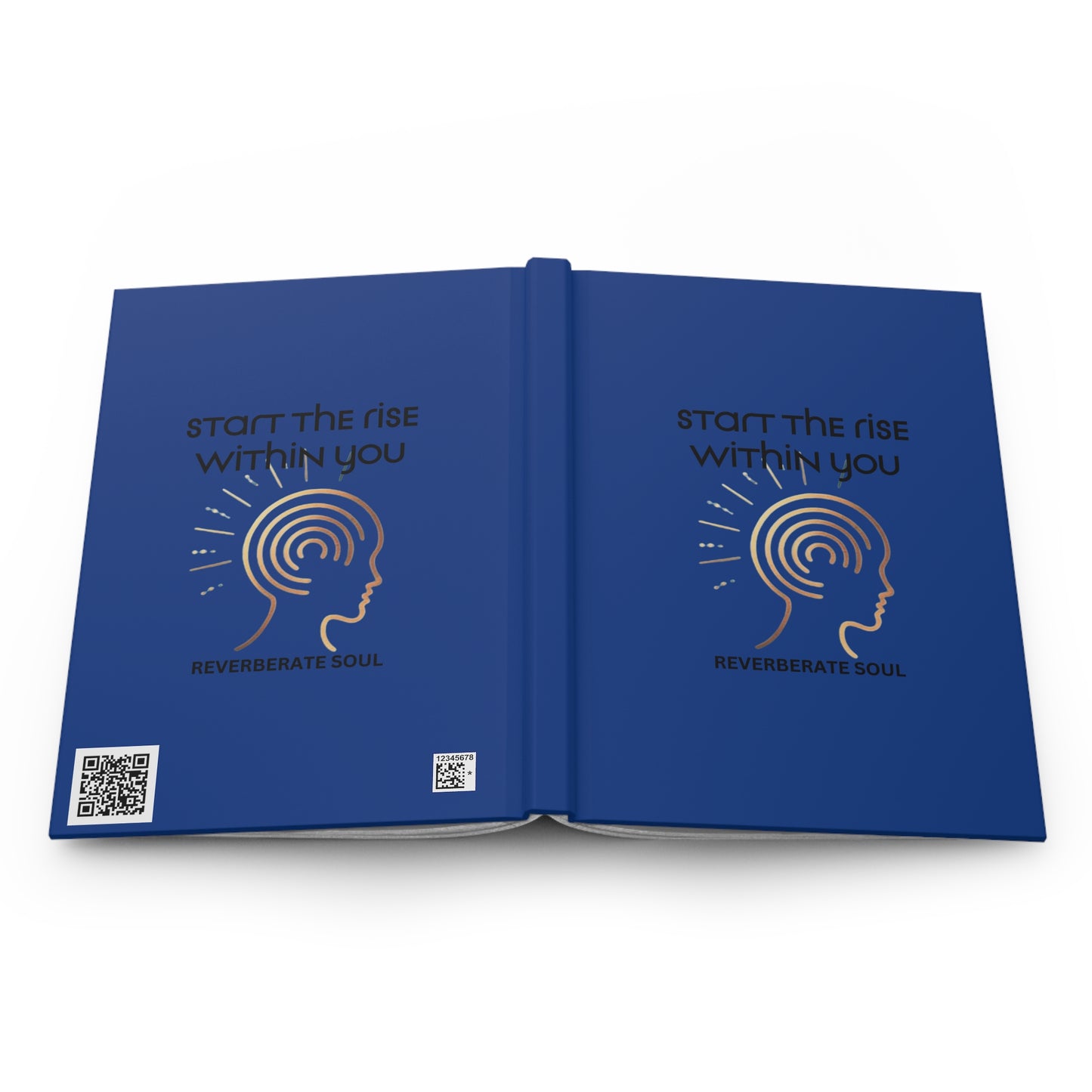 Hardcover Journal | Blue | Start the Rise Within You | Reverberate Soul™